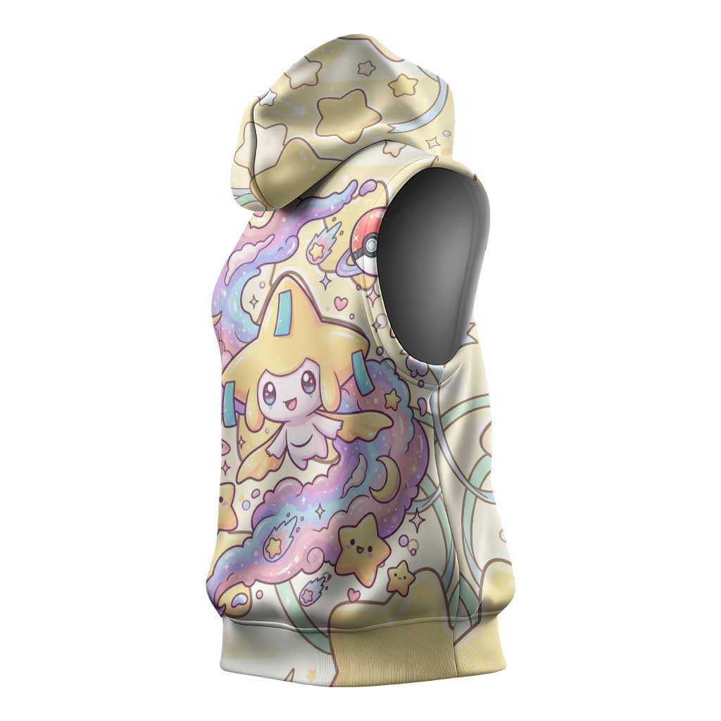 Jirachi Sleeveless Hoodie Pastel Dreamy Starwish Art