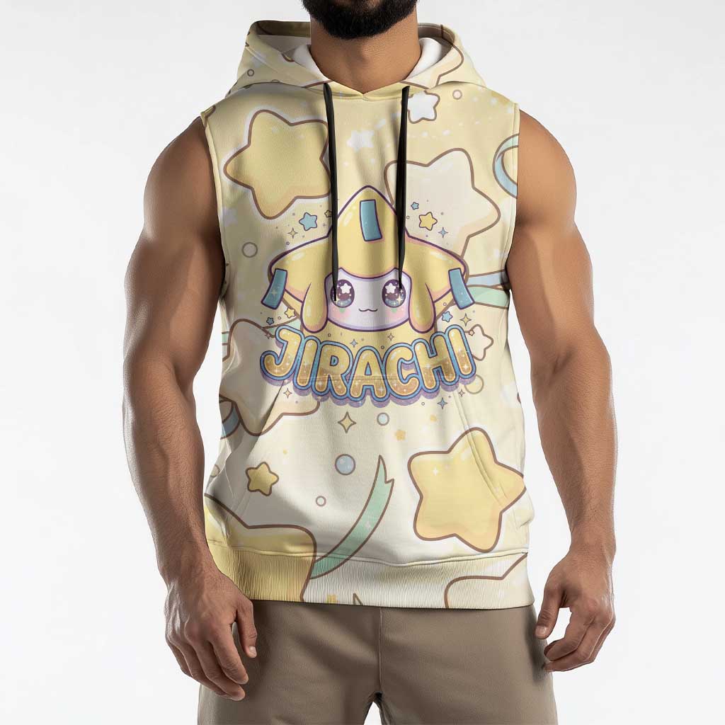 Jirachi Sleeveless Hoodie Pastel Dreamy Starwish Art