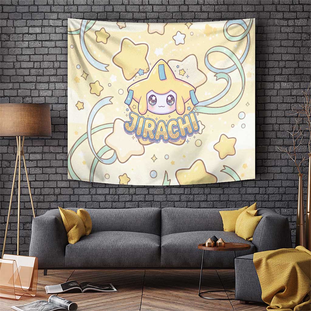 Jirachi Tapestry Pastel Dreamy Starwish Art