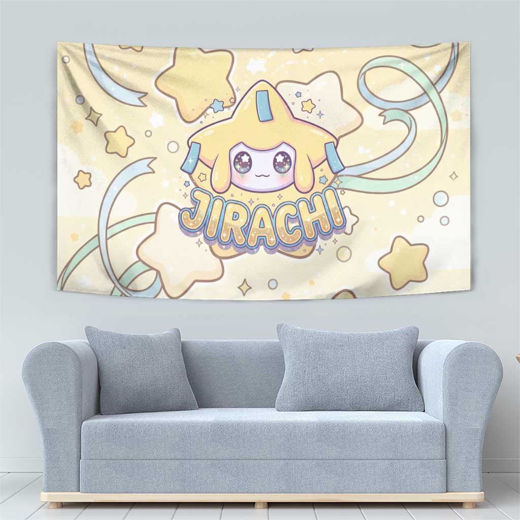 Jirachi Tapestry Pastel Dreamy Starwish Art