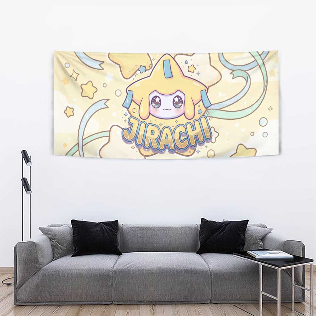 Jirachi Tapestry Pastel Dreamy Starwish Art