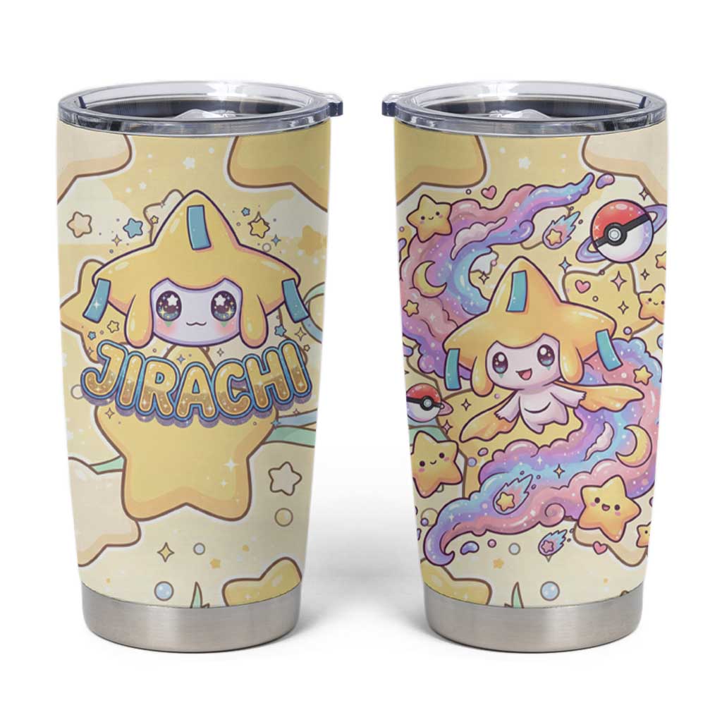 Jirachi Tumbler Cup Pastel Dreamy Starwish Art