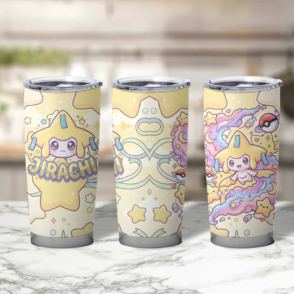 Jirachi Tumbler Cup Pastel Dreamy Starwish Art