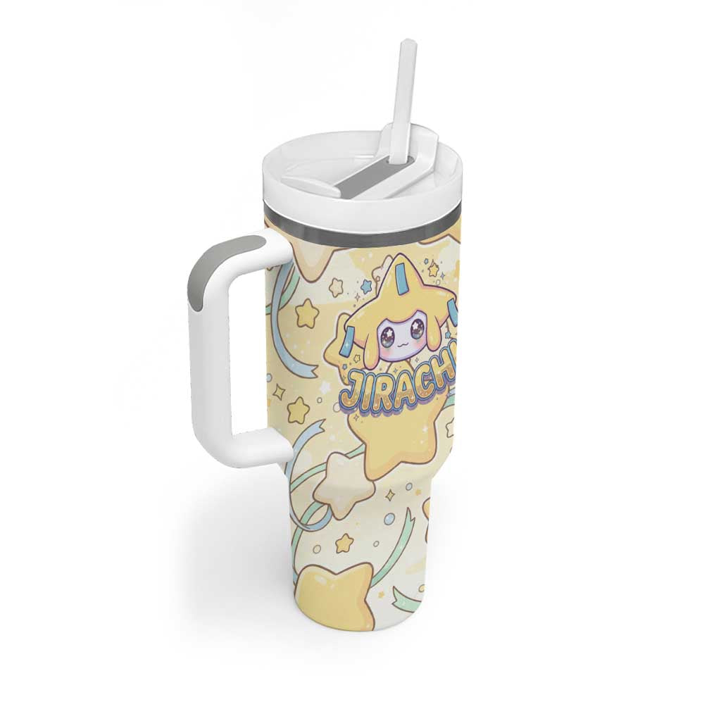 Jirachi Tumbler With Handle Pastel Dreamy Starwish Art