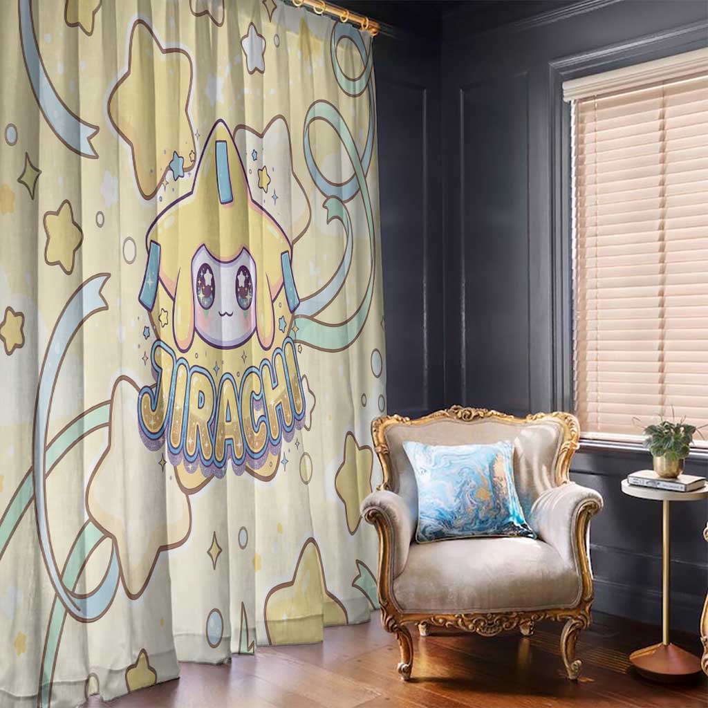 Jirachi Window Curtain Pastel Dreamy Starwish Art