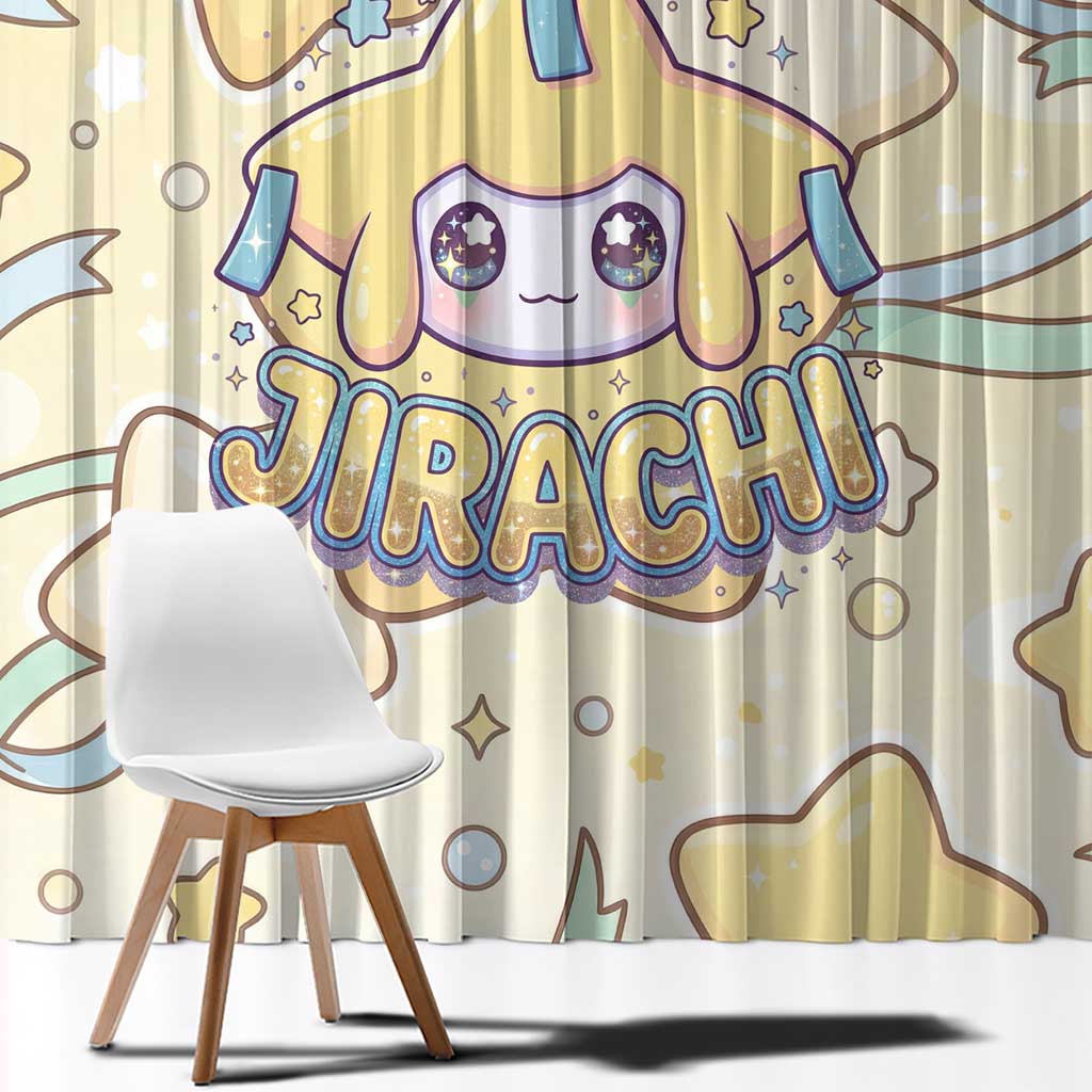 Jirachi Window Curtain Pastel Dreamy Starwish Art