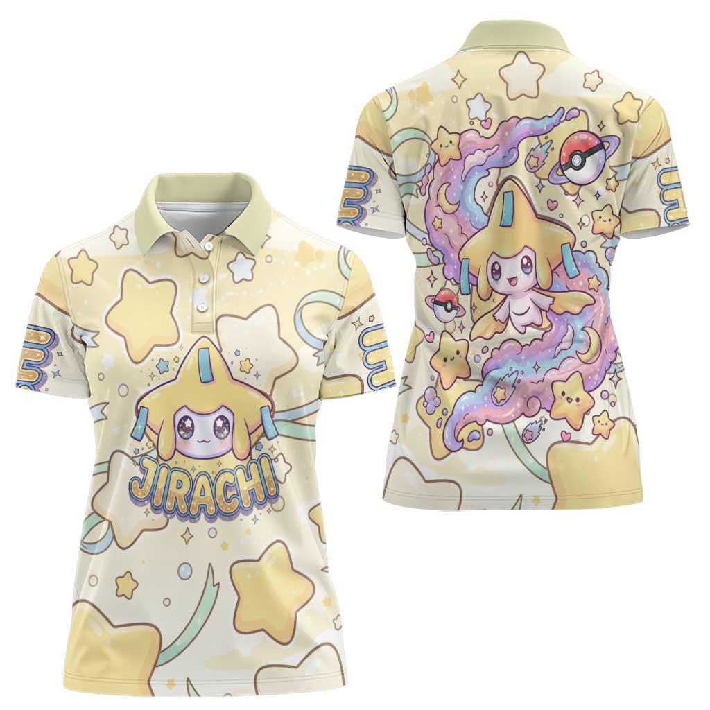 Jirachi Women Polo Shirt Pastel Dreamy Starwish Art