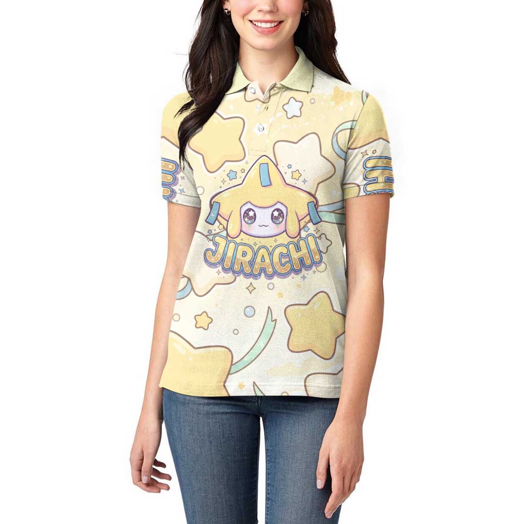 Jirachi Women Polo Shirt Pastel Dreamy Starwish Art