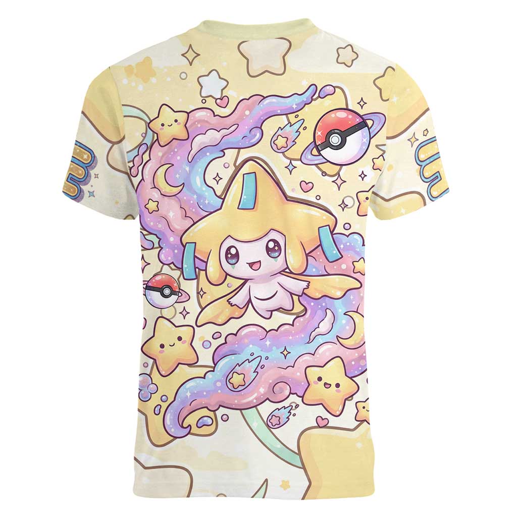 Jirachi Women V-Neck T-Shirt Pastel Dreamy Starwish Art