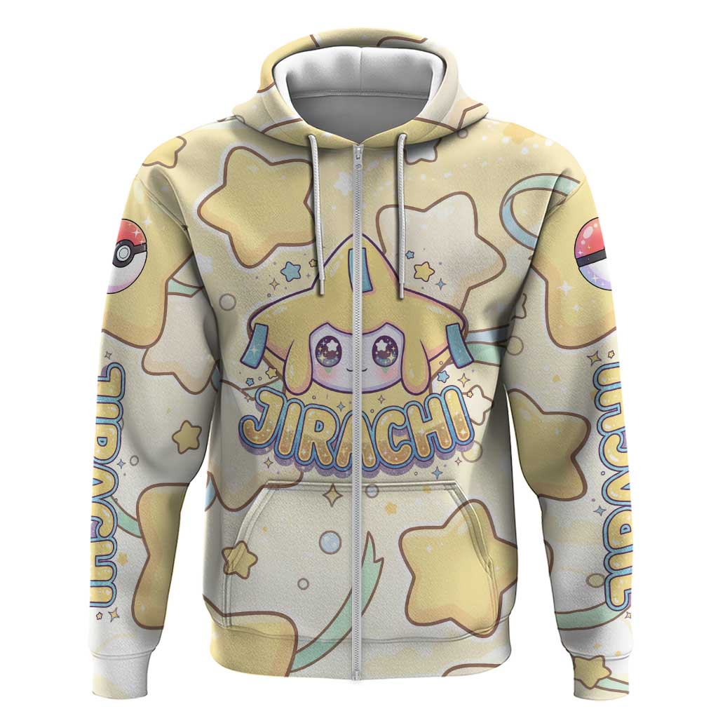 Jirachi Zip Hoodie Pastel Dreamy Starwish Art