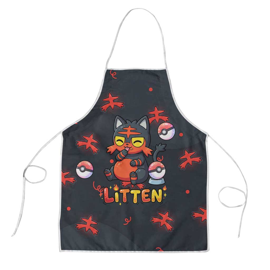 Litten Apron Playful Ember Cartoon Art