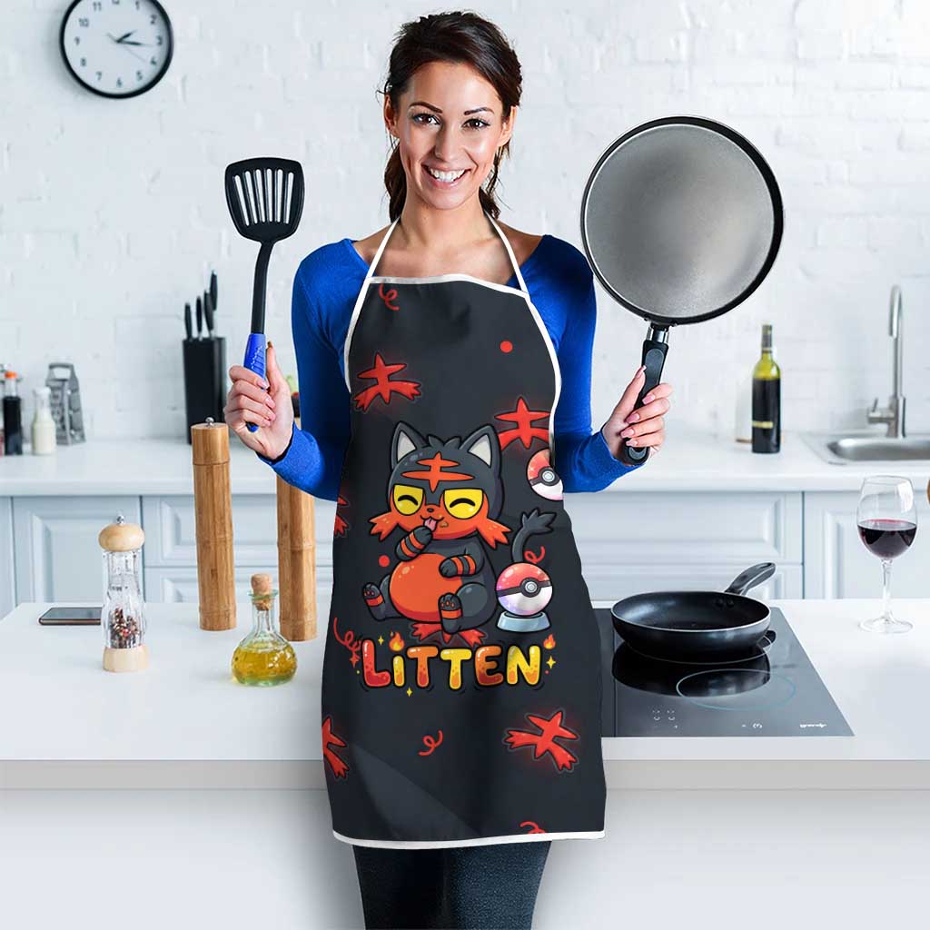 Litten Apron Playful Ember Cartoon Art