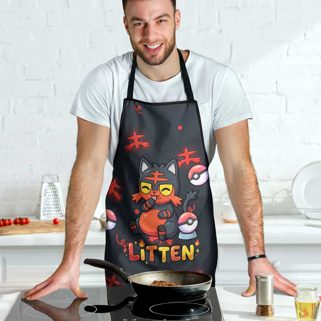Litten Apron Playful Ember Cartoon Art