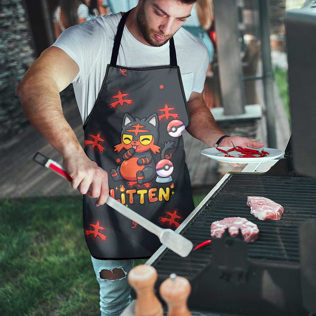 Litten Apron Playful Ember Cartoon Art