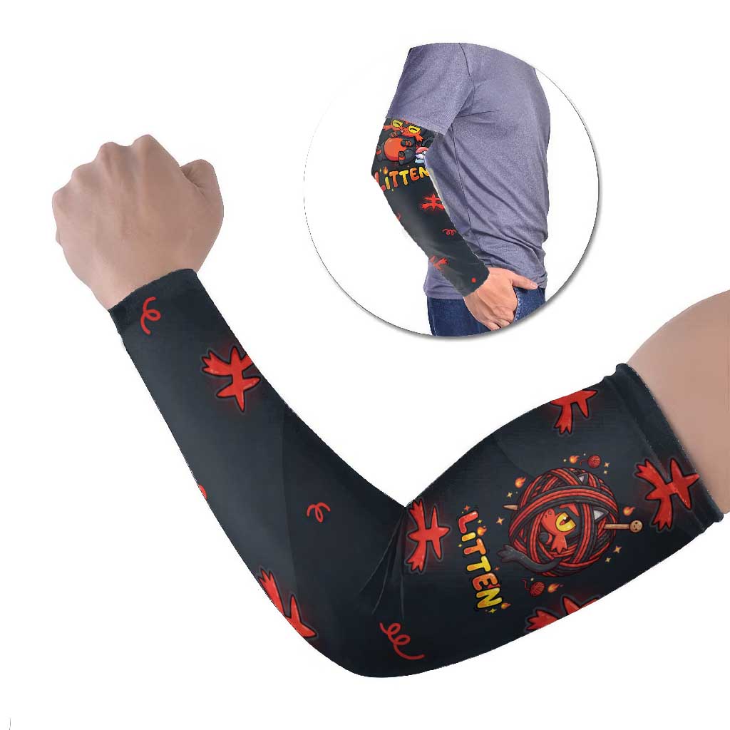 Litten Arm Sleeves Playful Ember Cartoon Art
