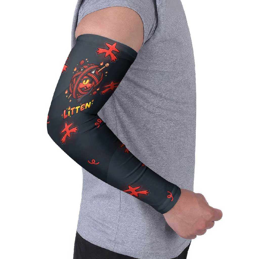 Litten Arm Sleeves Playful Ember Cartoon Art