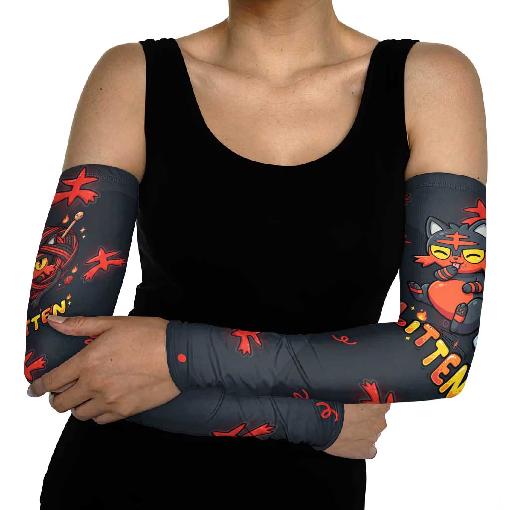 Litten Arm Sleeves Playful Ember Cartoon Art