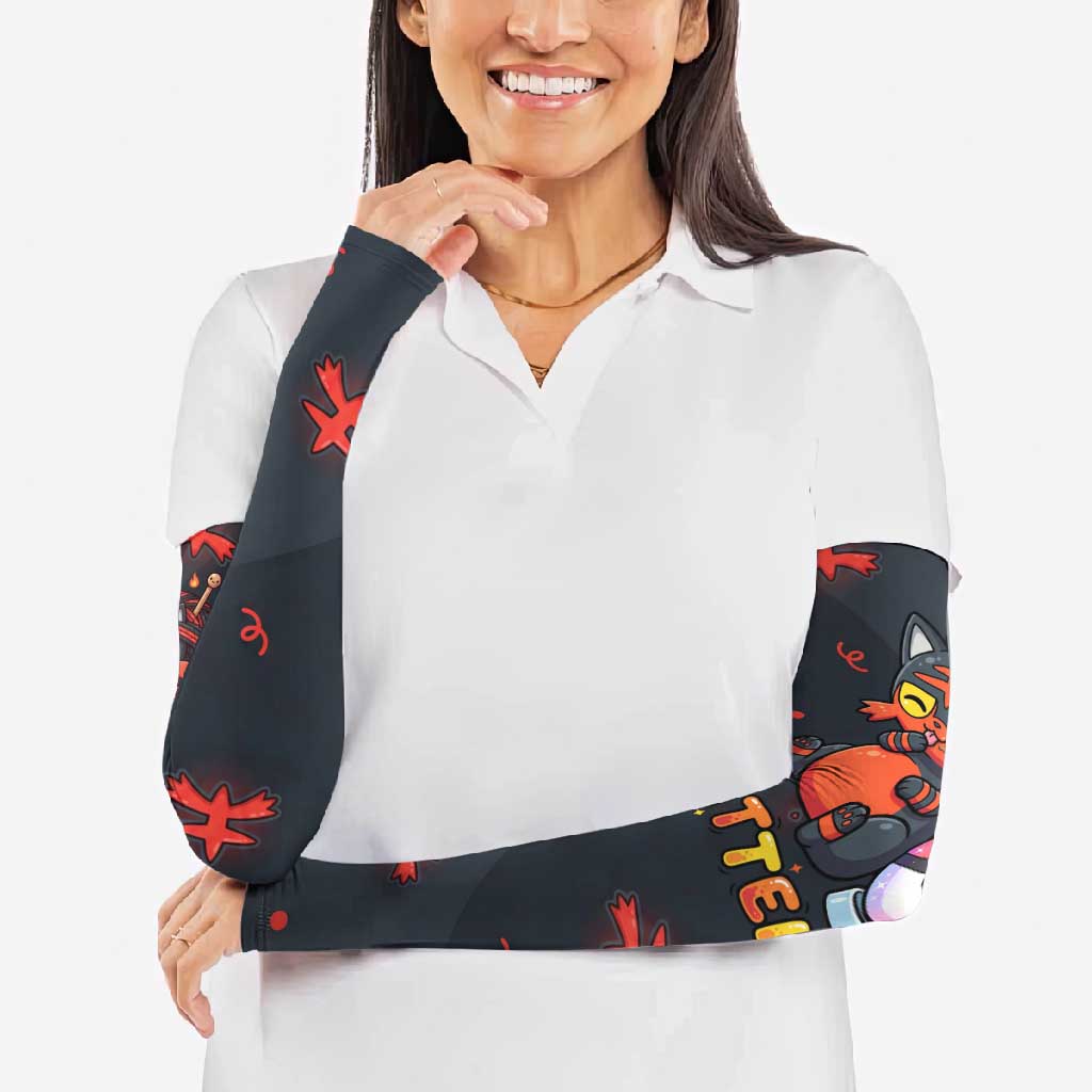 Litten Arm Sleeves Playful Ember Cartoon Art