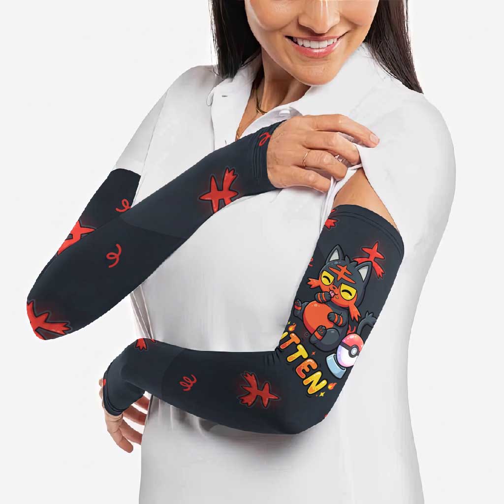 Litten Arm Sleeves Playful Ember Cartoon Art