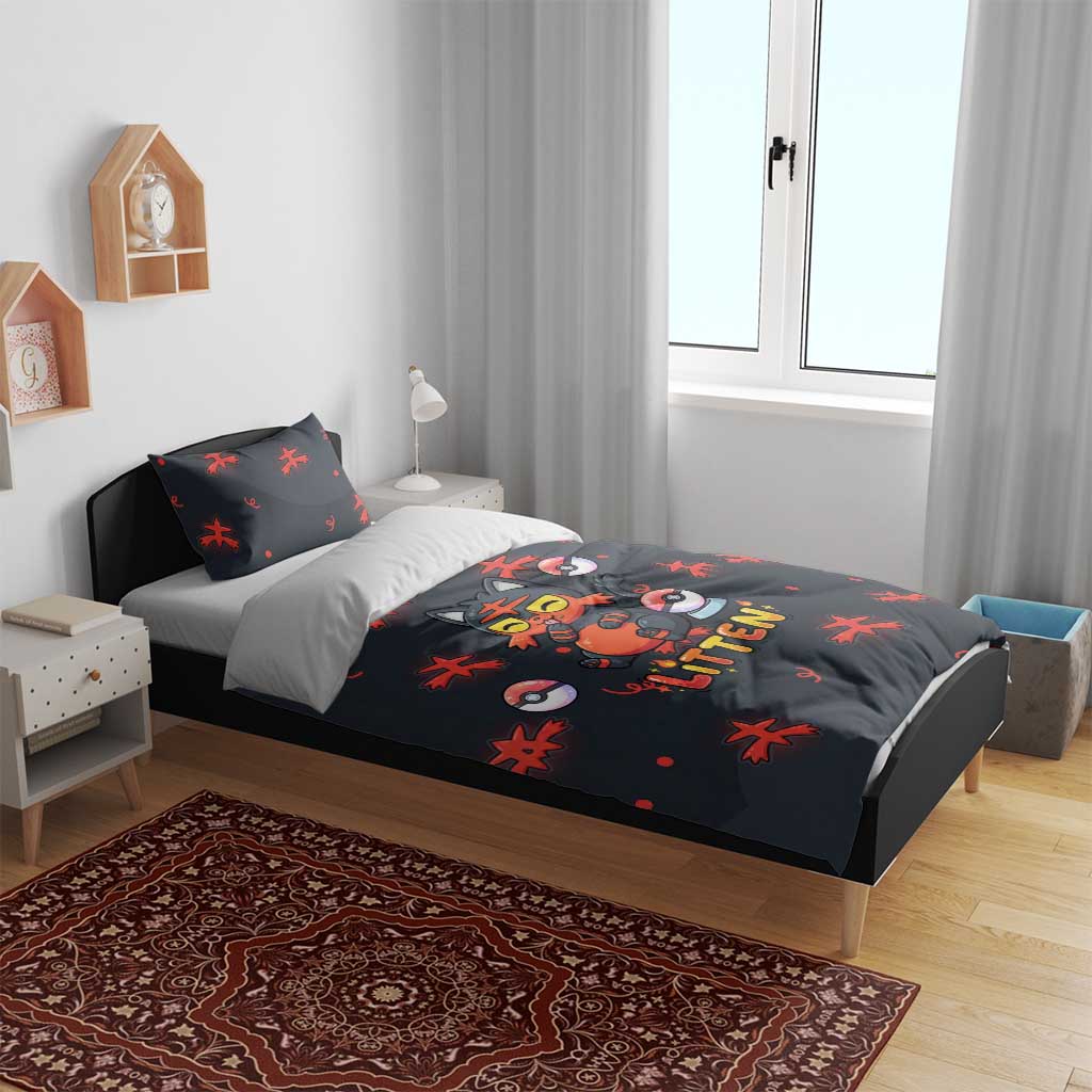 Litten Bedding Set Playful Ember Cartoon Art