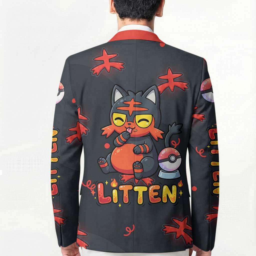 Litten Blazer Playful Ember Cartoon Art