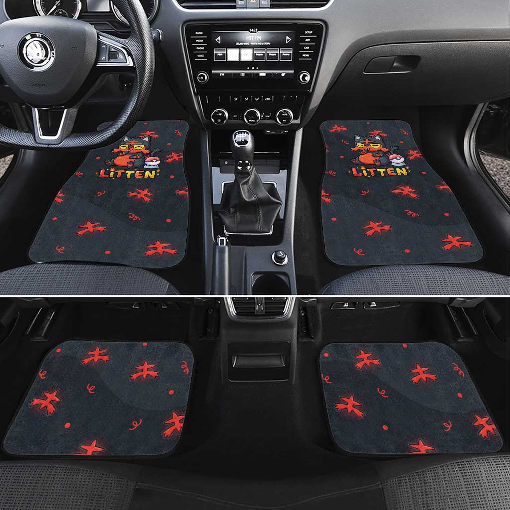 Litten Car Mats Playful Ember Cartoon Art