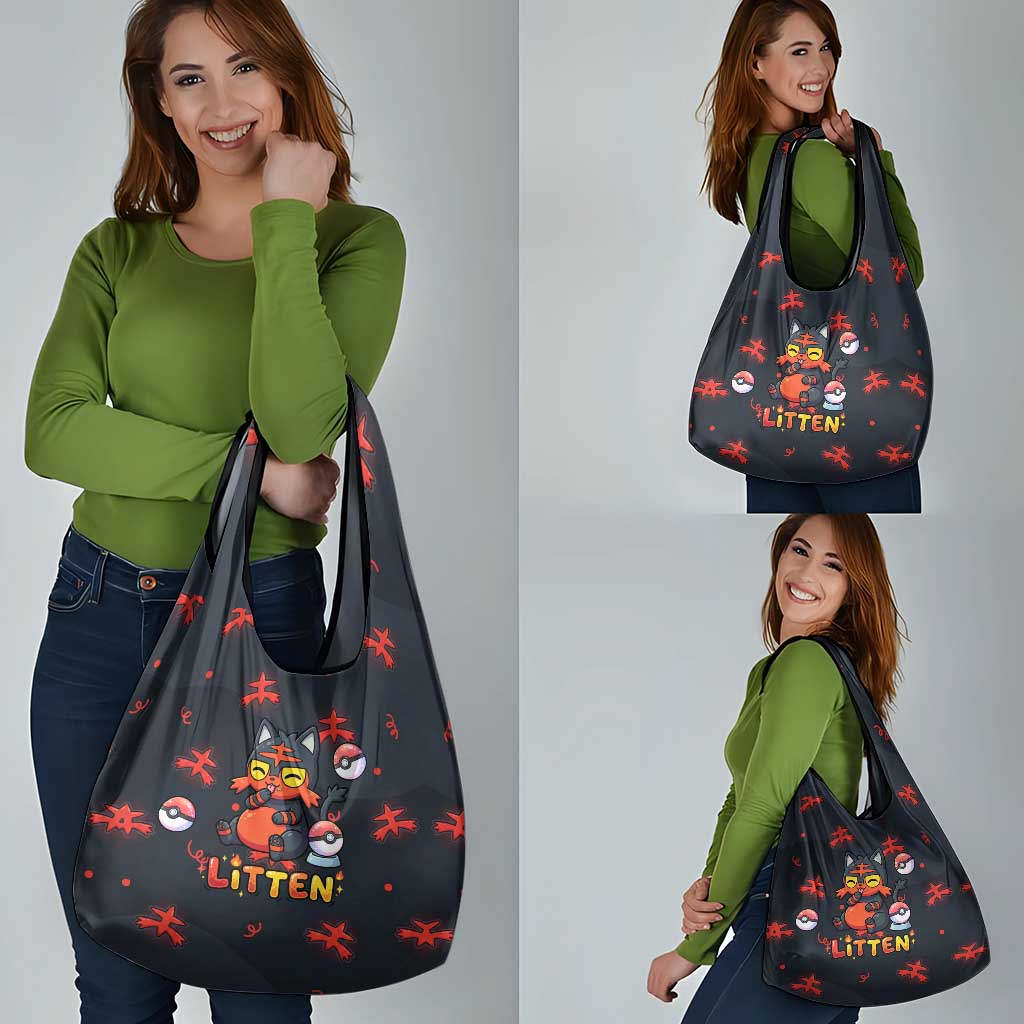 Litten Grocery Bag Playful Ember Cartoon Art
