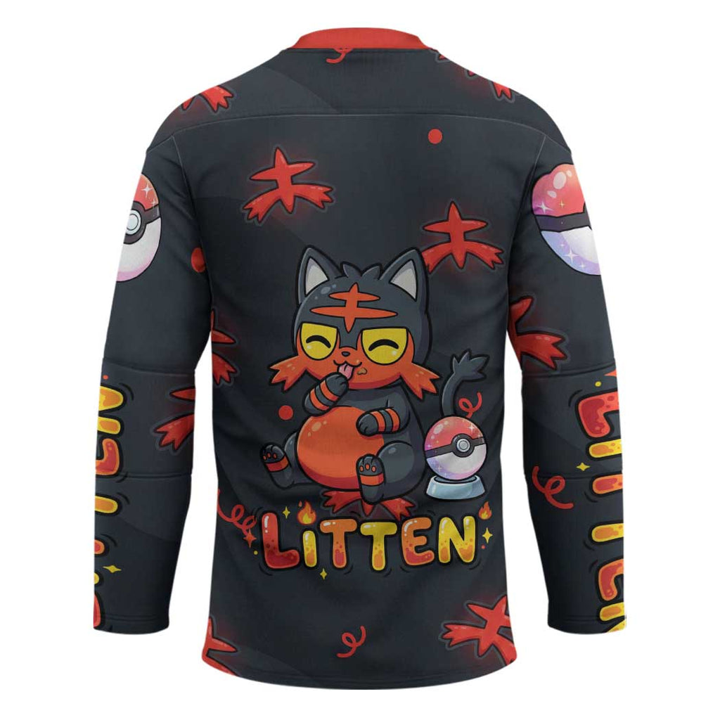 Litten Hockey Jersey Playful Ember Cartoon Art