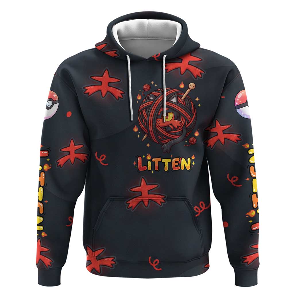 Litten Hoodie Playful Ember Cartoon Art
