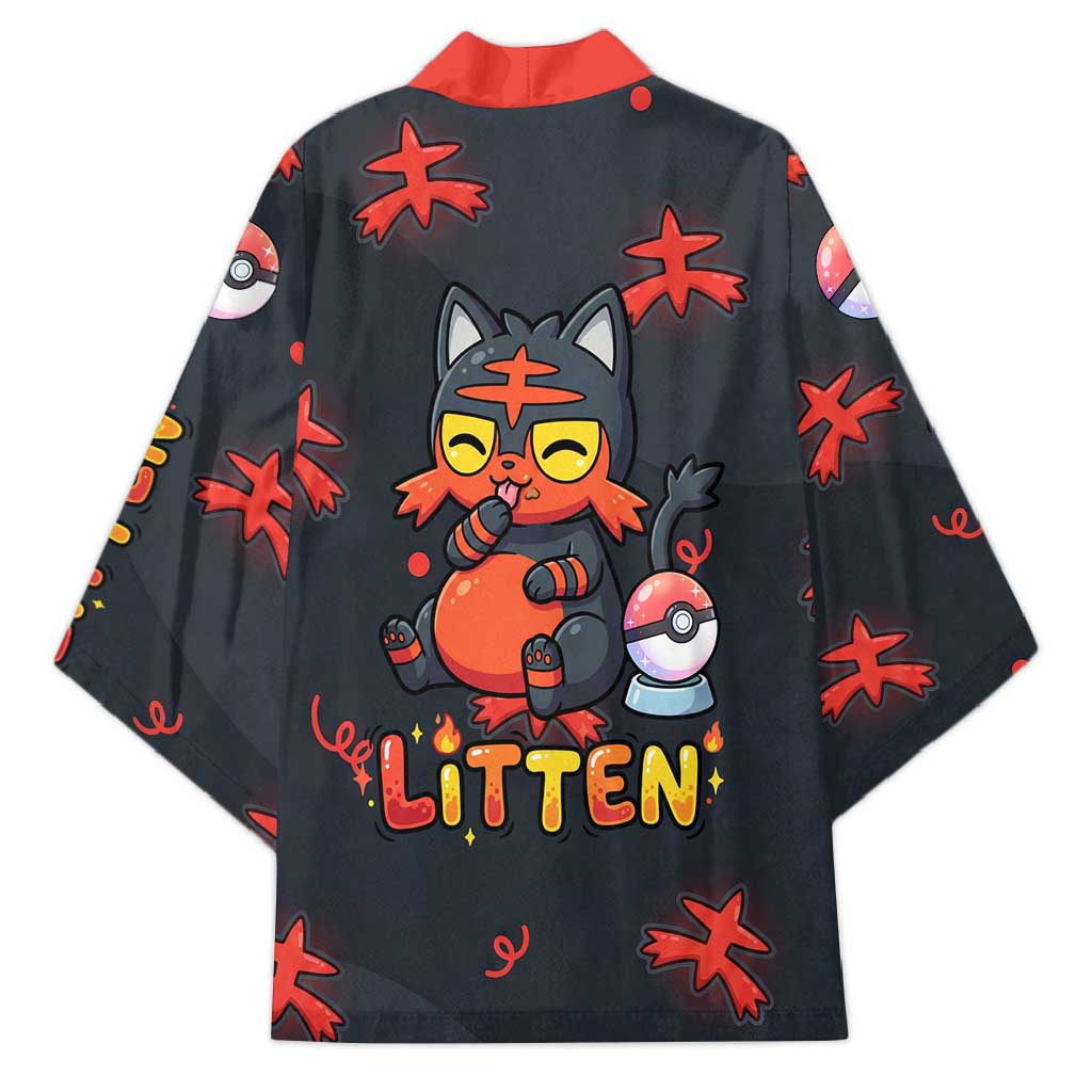 Litten Kimono Playful Ember Cartoon Art