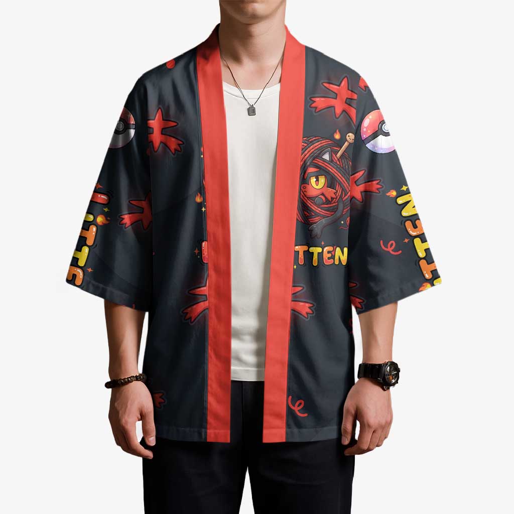 Litten Kimono Playful Ember Cartoon Art