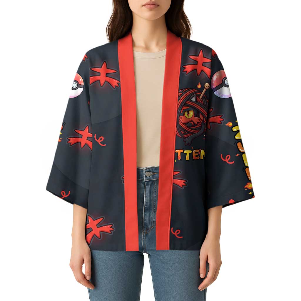 Litten Kimono Playful Ember Cartoon Art