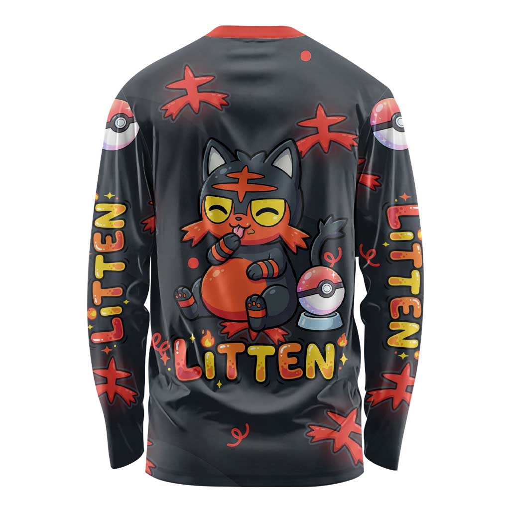 Litten Long Sleeve Shirt Playful Ember Cartoon Art