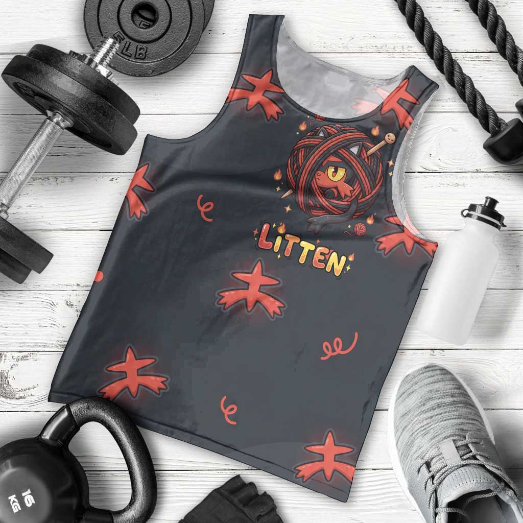 Litten Men Tank Top Playful Ember Cartoon Art