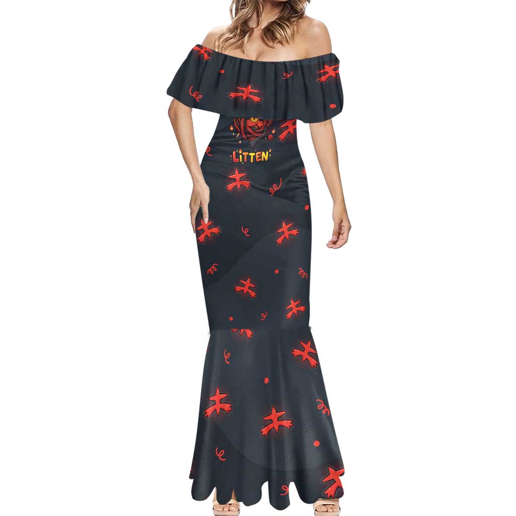 Litten Mermaid Dress Playful Ember Cartoon Art