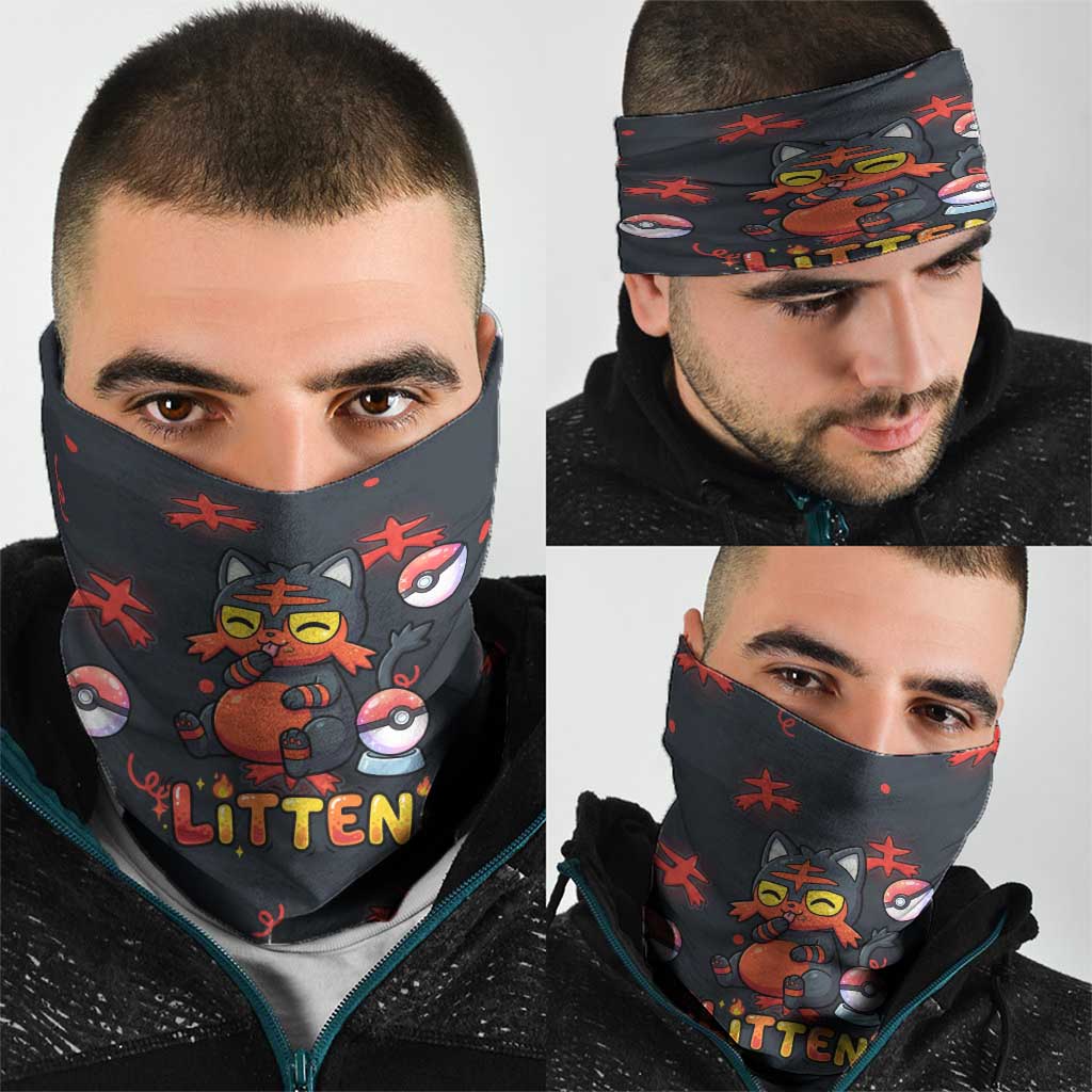 Litten Neck Gaiter Playful Ember Cartoon Art