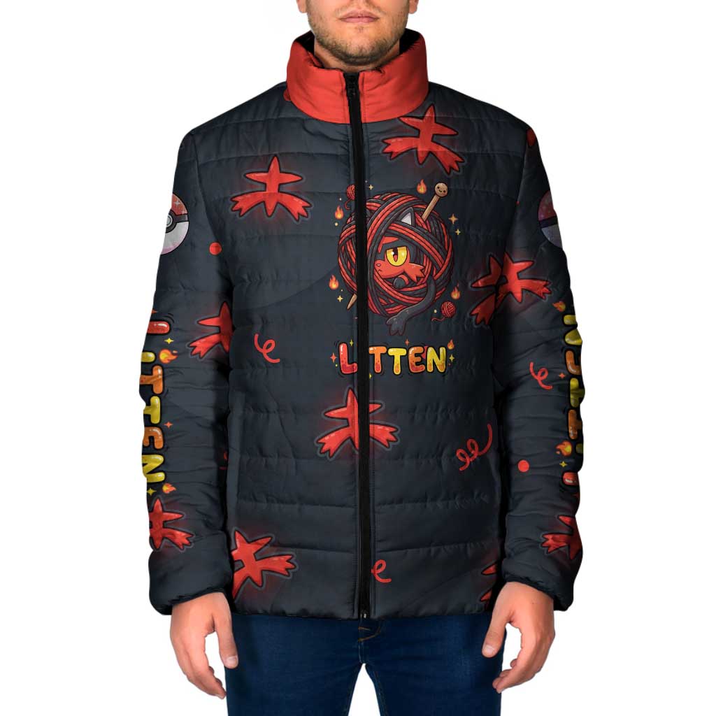 Litten Padded Jacket Playful Ember Cartoon Art