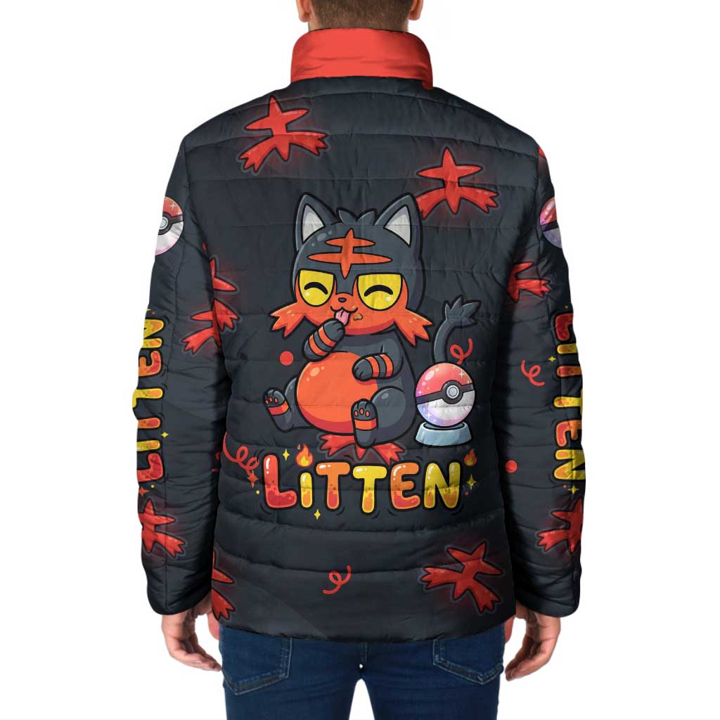 Litten Padded Jacket Playful Ember Cartoon Art