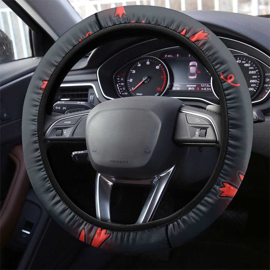 Litten Steering Wheel Cover Playful Ember Cartoon Art