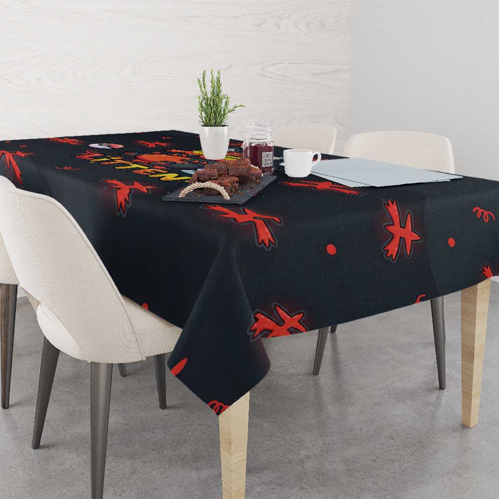 Litten Tablecloth Playful Ember Cartoon Art