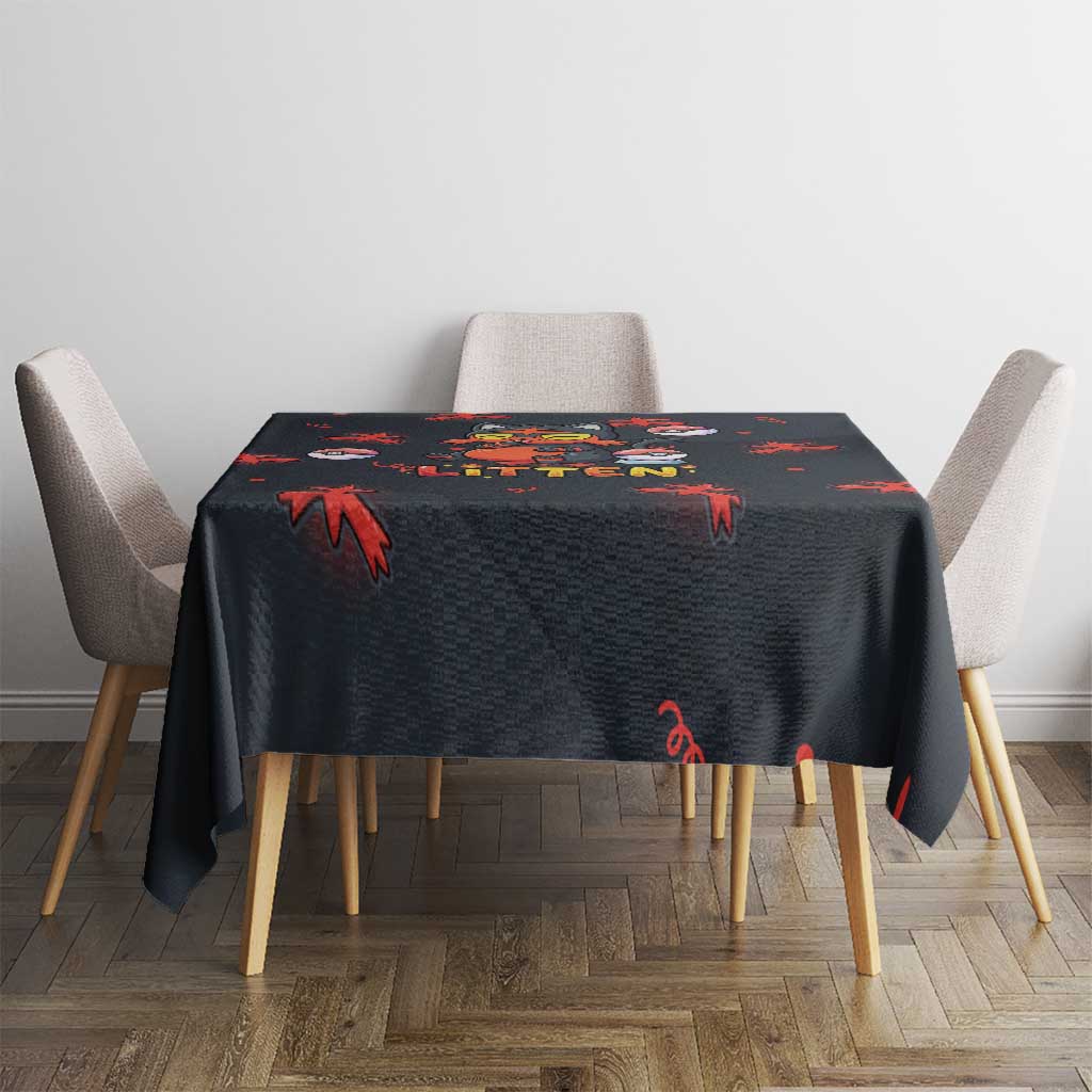 Litten Tablecloth Playful Ember Cartoon Art