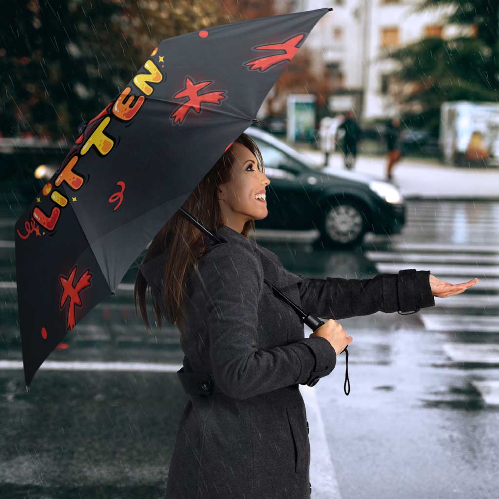 Litten Umbrella Playful Ember Cartoon Art