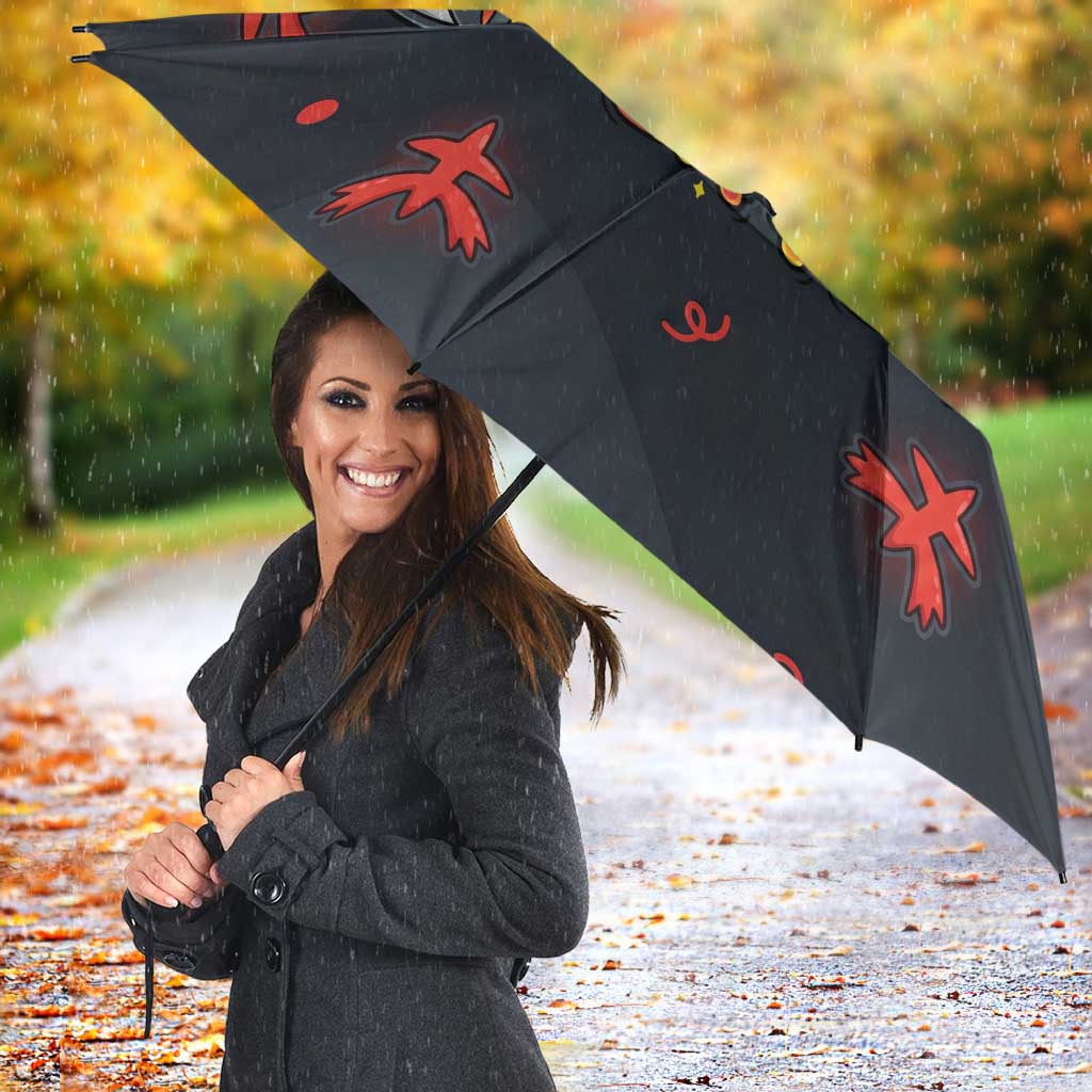 Litten Umbrella Playful Ember Cartoon Art