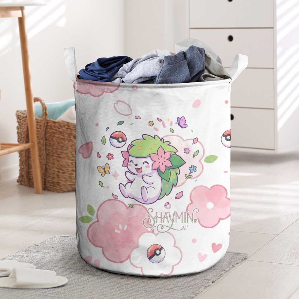 Shaymin Laundry Basket Floral Pastel Blossom Art