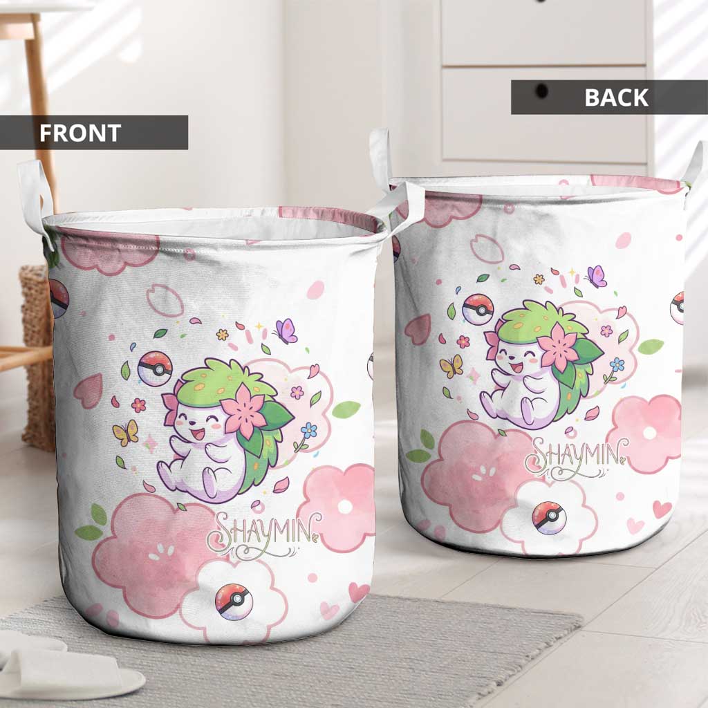 Shaymin Laundry Basket Floral Pastel Blossom Art