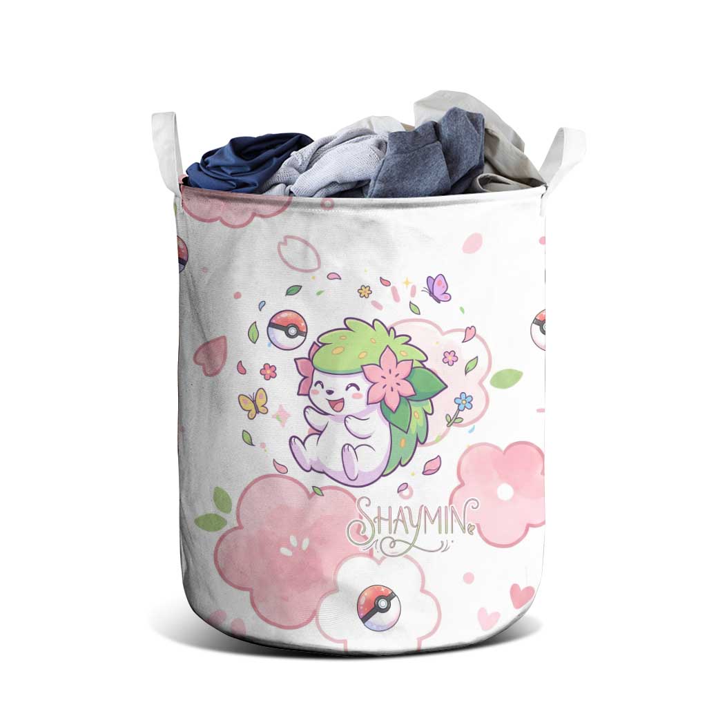 Shaymin Laundry Basket Floral Pastel Blossom Art