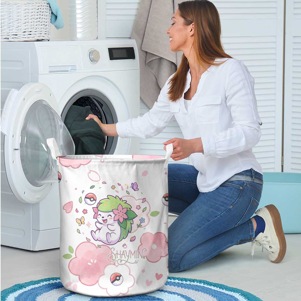 Shaymin Laundry Basket Floral Pastel Blossom Art