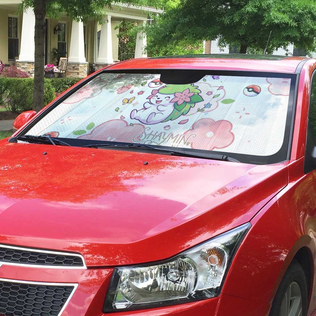 Shaymin Auto Sun Shade Floral Pastel Blossom Art