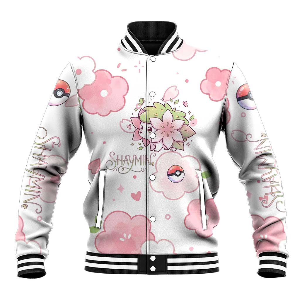 Shaymin Baseball Jacket Floral Pastel Blossom Art