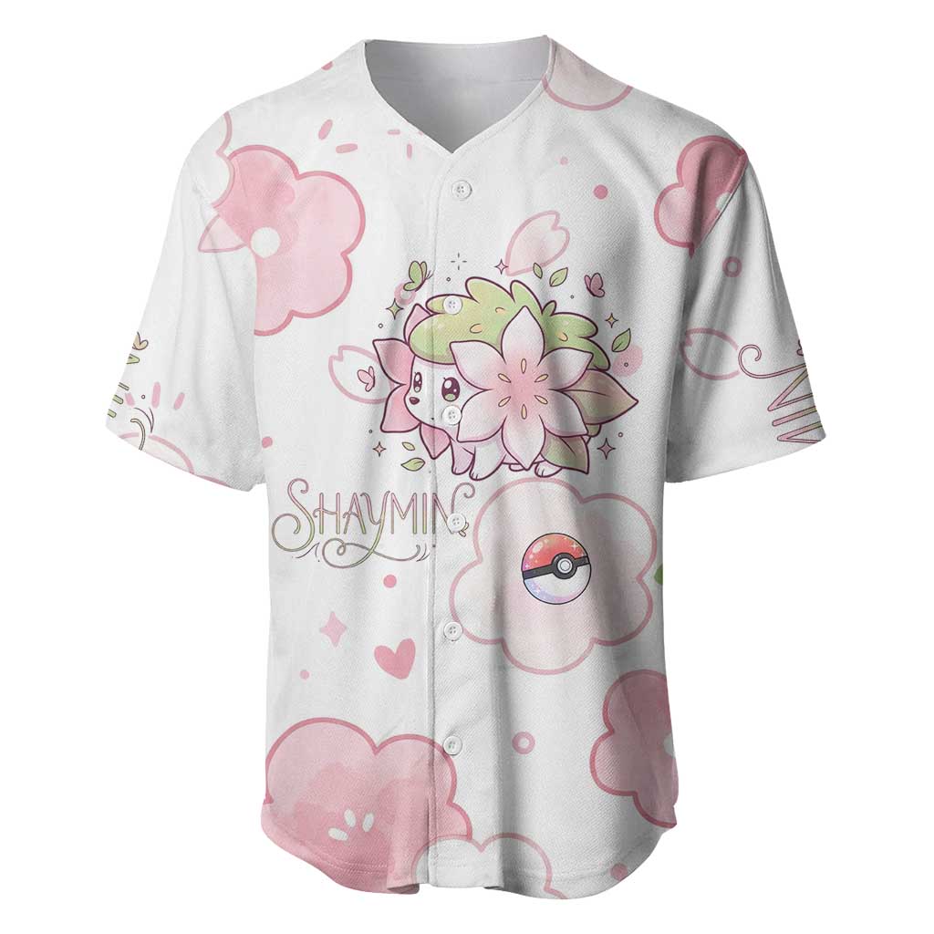 Shaymin Baseball Jersey Floral Pastel Blossom Art
